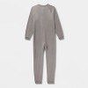 Kids' 2pk Adaptive Fleece Union Suit - Cat & Jack ™ Green/Gray - 2 of 4
