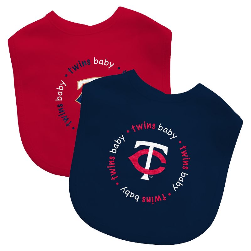 BabyFanatic Officially Licensed Unisex Baby Bibs 2 Pack - MLB Minnesota Twins, 1 of 6