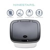 SEVOBAL Indoor Trash Cans Modern 3.2 Gallon Trash Can Touchless Sensor Motion Bin Automatic Smart Office Bedrooms Kitchen, Silvery, 10.3"*7.8"*14" - 3 of 4
