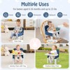 Safstar Baby Travel Booster Seat, Portable Folding Toddler Floor Dining Chair with Removable Swivel Double Tray, 3-Point Safety Belt, Carry Bag - 4 of 4