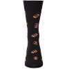 Memoi Men's Football Themed Cashmere Blend Novelty Crew Sock Black 10-13 - 2 of 4