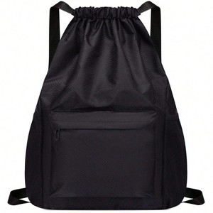 HTUTWOO Drawstring Backpack,With Mesh Pockets String Gym Bag Sackpack Sandproof Water Resistant Beach Backpack For Men Women for Sports - 1 of 4