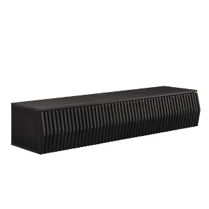 Modway Vaughn 64" Wall-Mount TV Stand – Black Floating Entertainment Center with Storage - 1 of 4