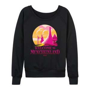 Women's - Wicked - Munchkinland Lightweight French Terry Wide Neck Long Sleeve Shirt - 1 of 4