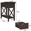 GDFStudio Gabriel Modern 2-Drawer End Table with Flip Top and Lower Shelf - 3 of 4