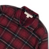 Hope & Henry Boys' Organic Long Sleeve Flannel Button Down Shirt, Oxblood City Plaid, 6-12 Months - 2 of 4