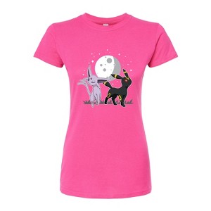 Women's - Pokémon - Celestial Espeon And Umbreon Fitted Graphic T-Shirt - 1 of 3