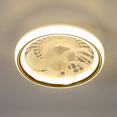 Airsurfer 13'' Bladeless Caged Ceiling Fan with LED Lights and Remote Control