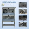 Wooden Hamster Cage with Storage Shelf, Large Rat Mouse Habitat Including Seesaw, Small Animal Cage with Sliding Tray, Wide Ramp for Racing - 4 of 4