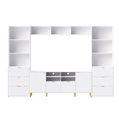 Bella Depot 4-Piece Entertainment Wall Unit for TVs Up to 70"