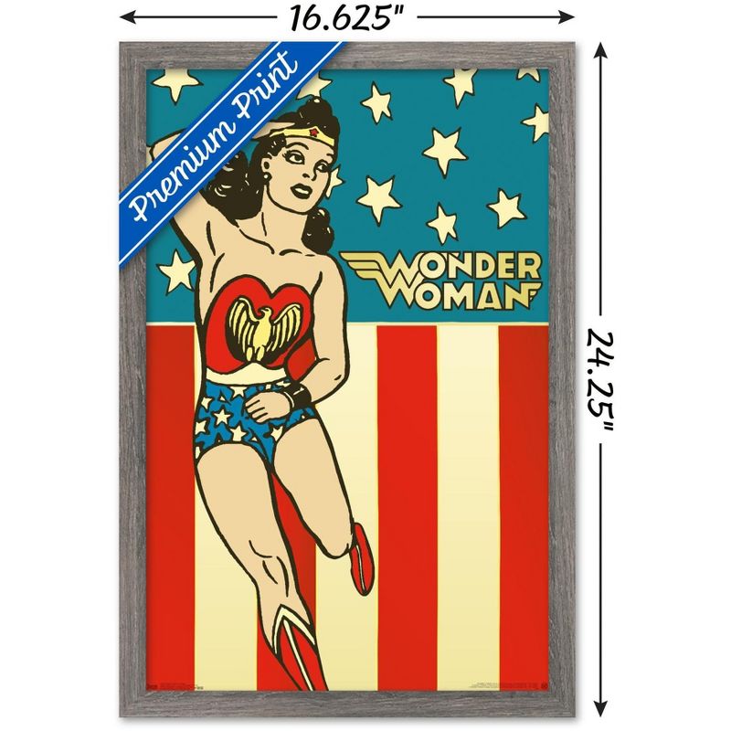 Trends International DC Comics - Wonder Woman - VIntage Framed Wall Poster Prints, 3 of 7