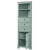 TiramisuBest Storage Cabinet with 2 Doors and 4 Drawers for Bathroom, Office, Adjustable Shelf, MDF Board with Painted Finish, Black - 4 of 4