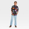 Boys' Hot Wheels Faux Shearling Half Zip Pullover Sweatshirt - Black - 3 of 3