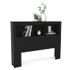 Polifurniture 3pc Full Madison Bedroom Set with 2 Nightstands Black: Engineered Wood, Modern Design, Melamine Finish - image 3 of 4