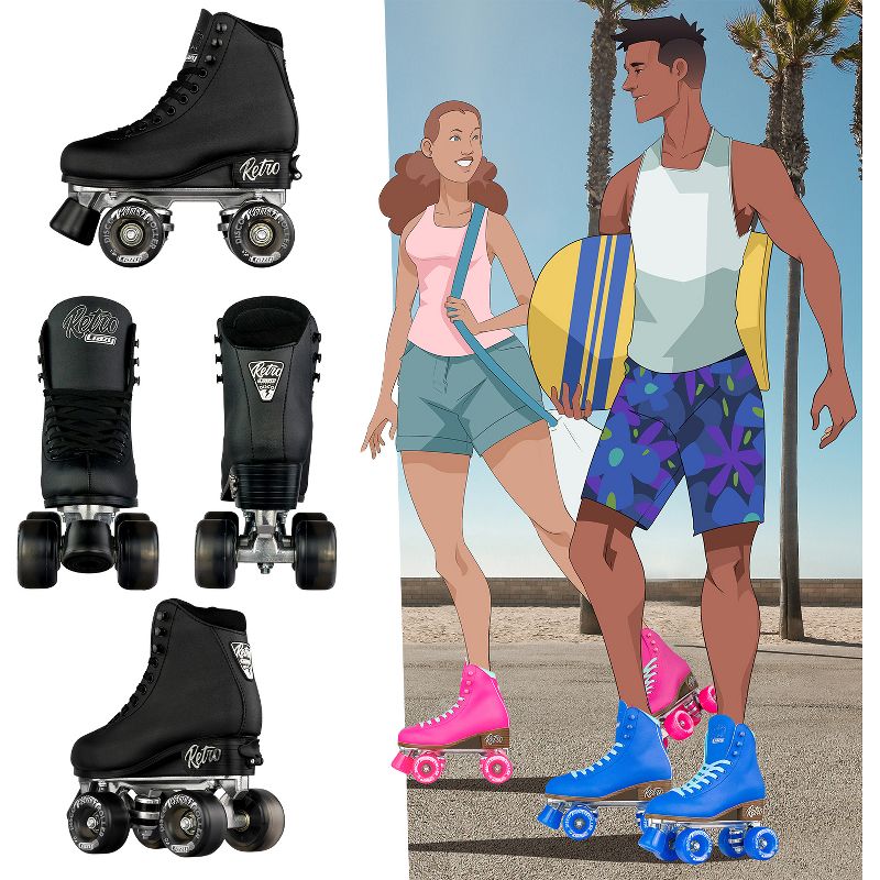 Crazy Skates Retro Adjustable Roller Skates - Adjusts To Fit 4 Sizes, 4 of 6