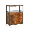 Farmhouse Wine Bar Cabinet With Lights Detachable Wine Rack and Storage Cabinet Kitchen Buffet Cabinet With Glass Holder and Door Buffet Sideboard - 4 of 4