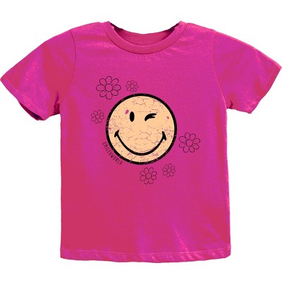 The Juniper Shop SmileyWorld Flower Outline Youth Short Sleeve Tee