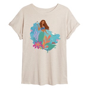 Women's - Disney - Ariel Oversized Graphic T-Shirt - 1 of 4