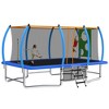 GDFStudio Bruce Outdoor/Indoor Steel Ladder Rectangle Trampoline with Enclosure - 2 of 4