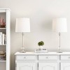 Crystal Lamps-Set of 2 Faceted Silver Lighting (Includes LED Light Bulb) - 3 of 4