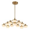 Uttermost Wedge LED Chandelier – 12-Light Contemporary Brass Fixture with Opal Shades and Long Life LEDs - 4 of 4