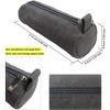 Fmeida Heavy Canvas Stationery Stylish Simple Pencil Bag and Durable Compact Zipper Pencil Case Pouch 1 Pack Gray - 2 of 4