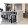 TOV Furniture Hart 26" Transitional Velvet Upholstered Counter Stool in Gray - 2 of 4