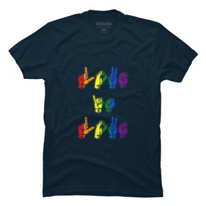 Adult Design By Humans Love Is Love Sign Language Pride By ToruSanogawa T-Shirt - 1 of 2