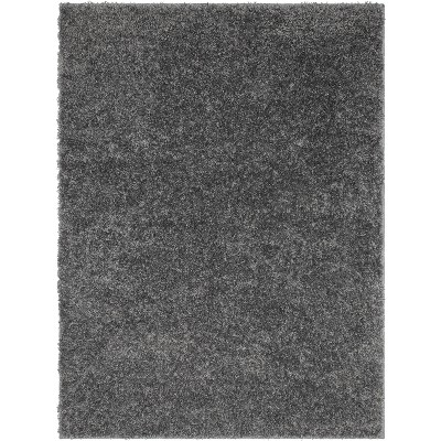 Dark Grey 5' x 7' Rectangular Synthetic Shag Area Rug