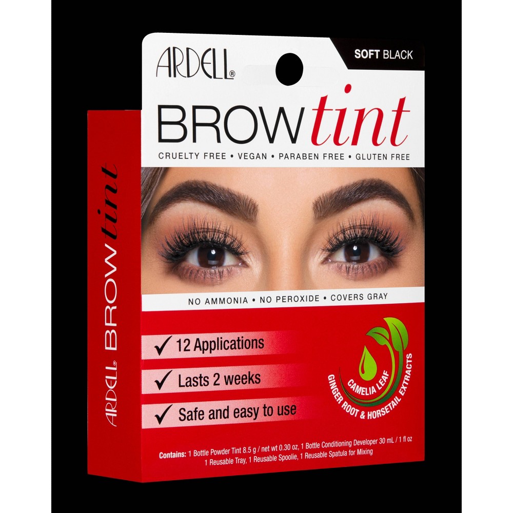 Photos - Other Cosmetics Ardell Brow Tint - Soft Black - 12ct 