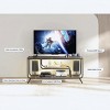 47” Small Modern TV Stand for 55 Inch TV with LED Light,Power Outlets & Open Storage Shelf for Living Room-Baofuwish - 4 of 4