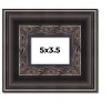 PosterPalooza | Photo Size 3.5" Wide Ornate Black Frame - UV Acrylic, Foam Board Backing, Hanging Hardware - 2 of 4