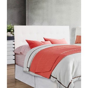 TiramisuBest White PU Queen Headboard, 63x3x53 inches, 17 lbs, Button Tufted, Adjustable Height, Colors, Bed/Wall Mountable - 1 of 4
