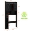 Over The Toilet Storage Cabinet with Sliding Door & Toilet Paper Holder Stand - 2 of 4