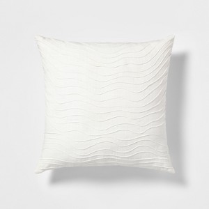 Wave Square Throw Pillow Cream - Project 62 , Ivory