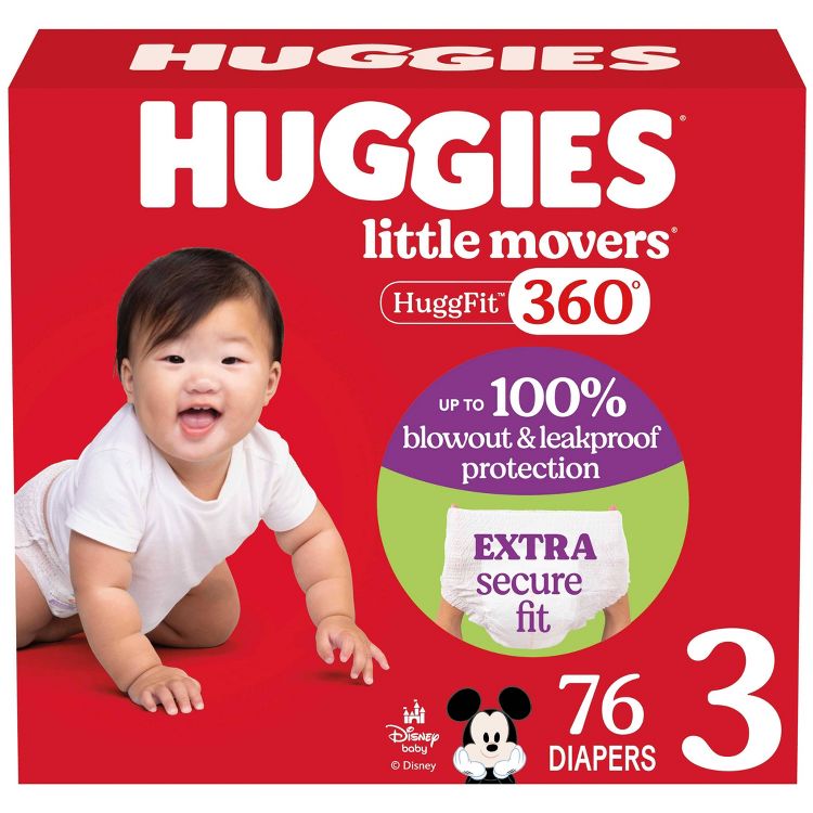 Huggies Little Movers HuggFit 360 Diapers - (Select Size and Count), 1 of 13