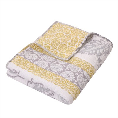 St. Claire Multicolor Cotton Reversible Quilted Throw