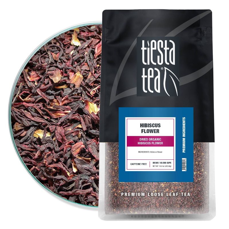 Tiesta Tea Organic Hibiscus Flowers, Loose Tea, Cut &#38; Sifted - 16oz, 1 of 3