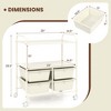 Costway 4Drawer Rolling Storage Cart shelf Scrapbook Paper Office School Organizer BlackWhite - 3 of 4