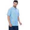LA LEELA Mens Short Sleeve Button Down Plaid Men's Classic Casual Summer Vacation Camp Beach Collar Poplin Shirts Flannel Shirt for Men - 4 of 4