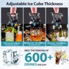RAPSUAR Stainless Steel Ice Maker - 130LBS per Day, 35LBS Storage, Compact Countertop Design - 4 of 4