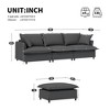 94" Chenille L-Shaped Modular Sectional Sofa with Ottoman and Throw Pillows for Living Room, Bedroom, Apartment - 2 of 4