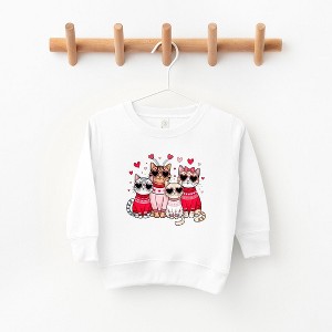 The Juniper Shop Valentine Kittens Toddler Graphic Sweatshirt - 1 of 3