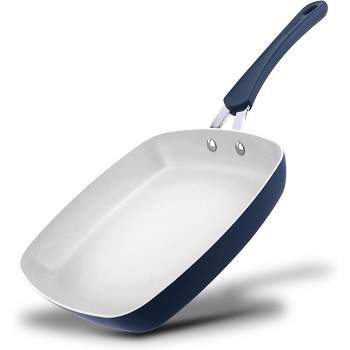 NutriChef 8 in. Ceramic Small Frying Pan in Blue NCFRYP8 - The