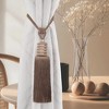 Evideco French Home Goods Decorative Curtain Tiebacks With Tassel - 33” Long, Hand-Tied Rope With Lustrous Threads - 2 of 4