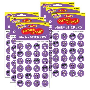TREND Purple Smiles/Grape Stinky Stickers®, 96 Per Pack, 6 Packs - 1 of 4