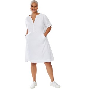 Woman Within Women's Plus Size Y-Neckline Dress - 1 of 4