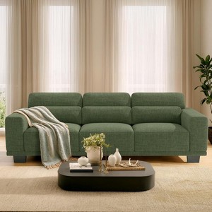 89 inch living room sofa, 3-seater sofa with wide armrests and deep seats, comfortable 3-layer sofa, sofa with detachable and washable lid - 1 of 4