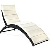 Tangkula 2PCS Foldable Rattan Wicker Chaise Lounge Chair w/ Cushion Patio Outdoor - 2 of 4