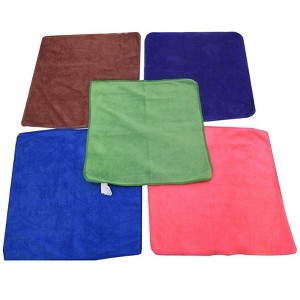 The Lakeside Collection Set of 5 Microfiber Kitchen Towels - 1 of 3